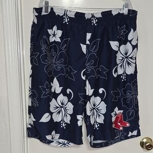 #2668 Men's Navy Floral Swim Shorts